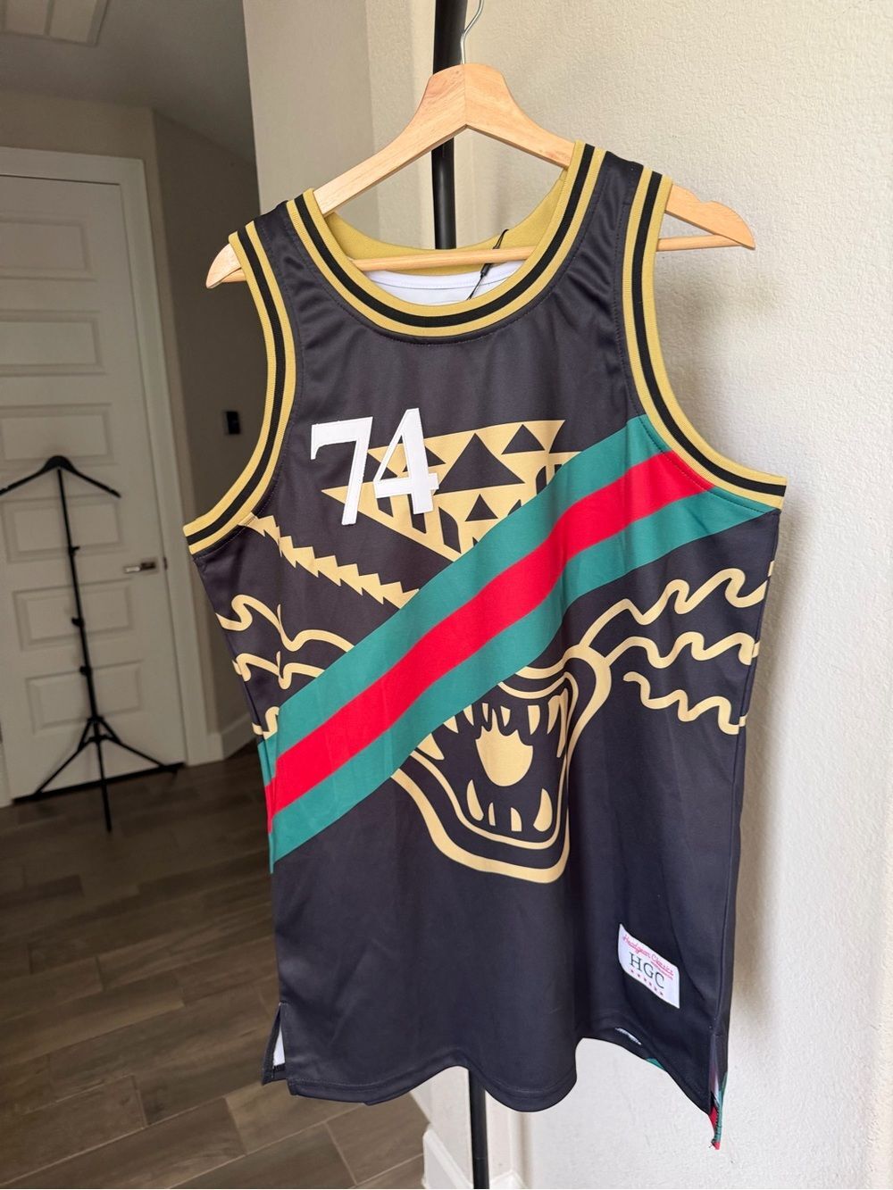 Headgear Classics x TI$A Vision Taz Arnold #74 Tiger Basketball Jersey NWT L